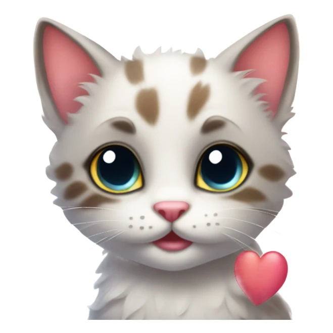 Kitten in love sticker
