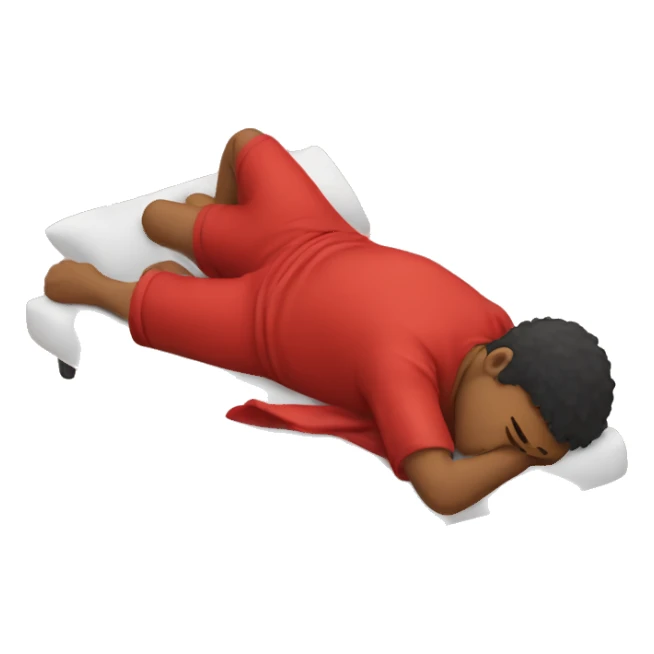 Red person laying down sticker