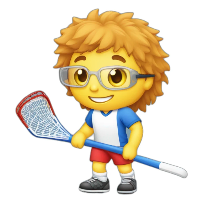 Floorball sport de crosse sticker