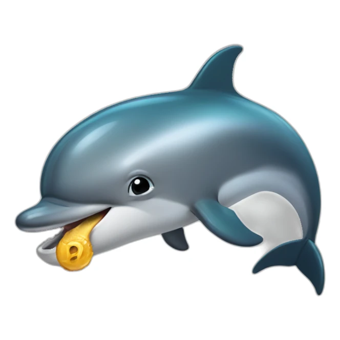 Dolphin bites Donald trump sticker