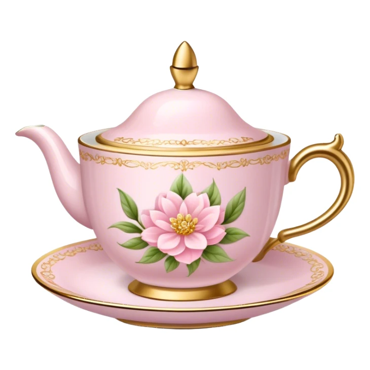 princess tea cup with flower tea inside sticker