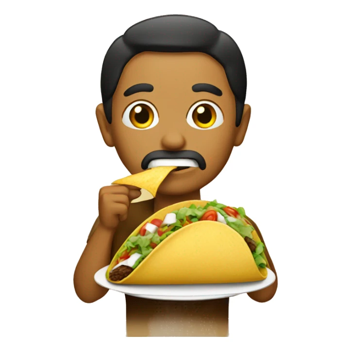 mexican eating taco sticker