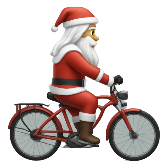 Santa on a bike sticker