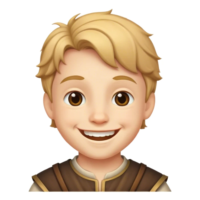 happy medieval boy smiled sticker