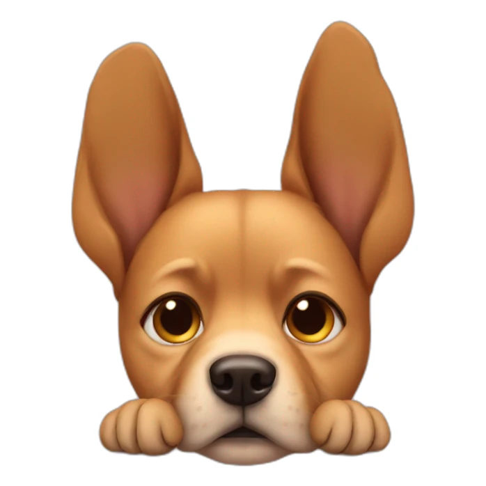 dog covered its eyes with its paws sticker