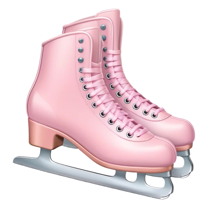 pastel pink ice skates sticker