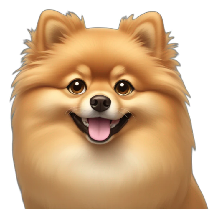 smiling tan pomeranian sticker