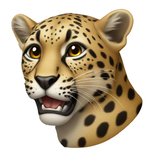 Leopardo rugiendo  sticker