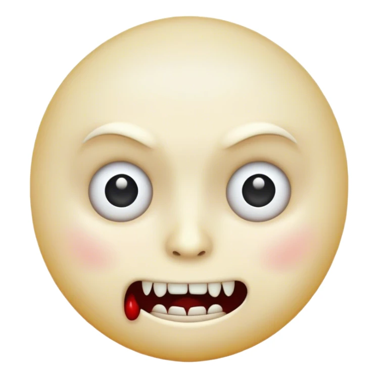 Freaky scary emoji sticker