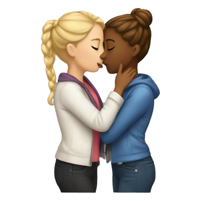 Lesbians kissing sticker