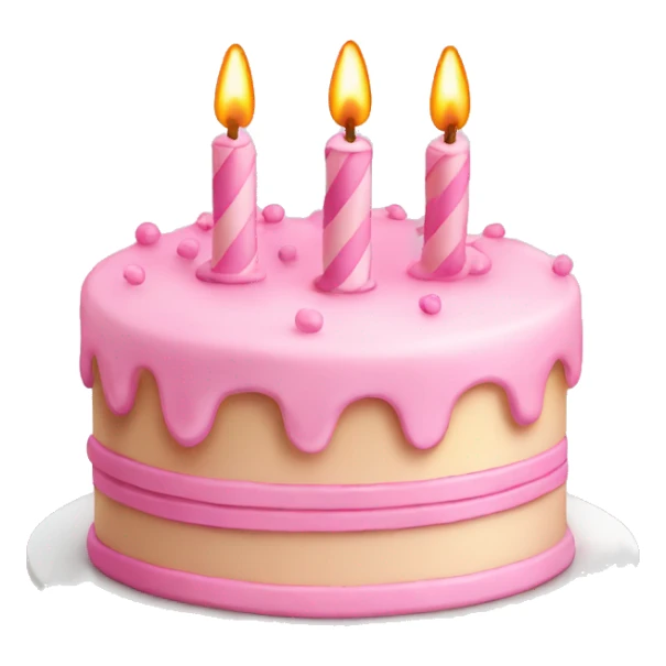 birthday cake in light pink sticker