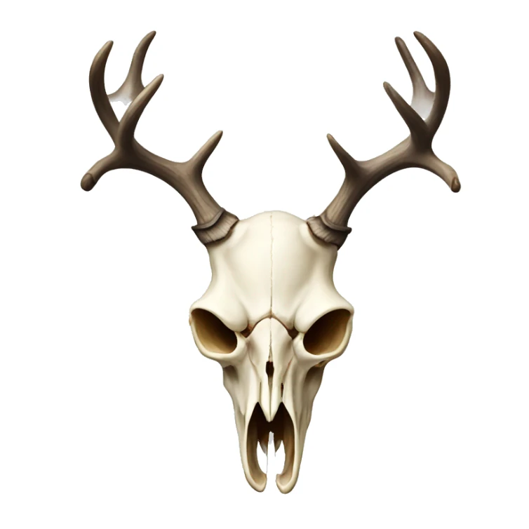 Deer skull with antlers sticker