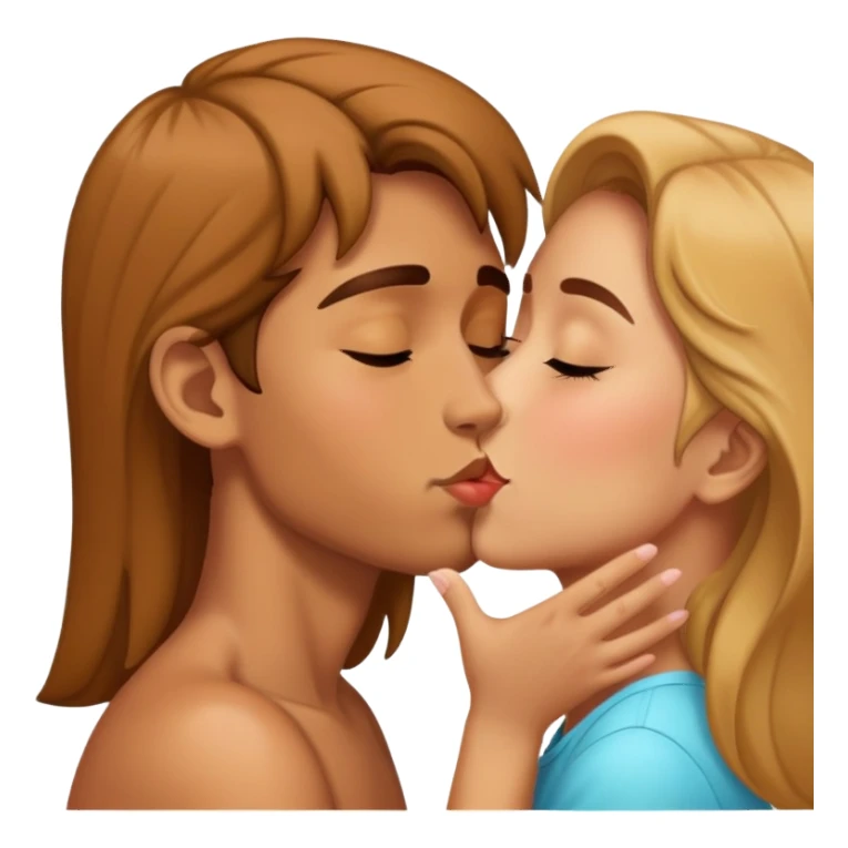 Joven dando un beso sticker