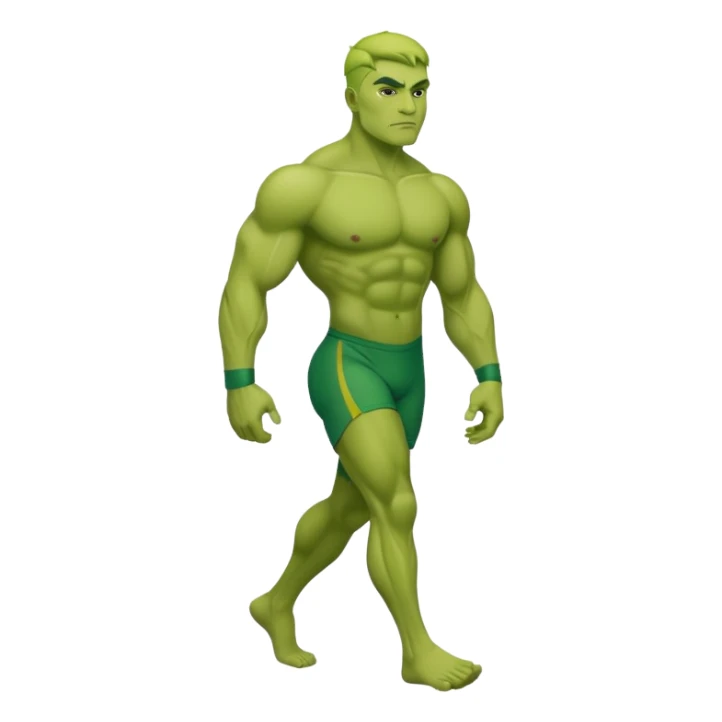 Green walking man sticker
