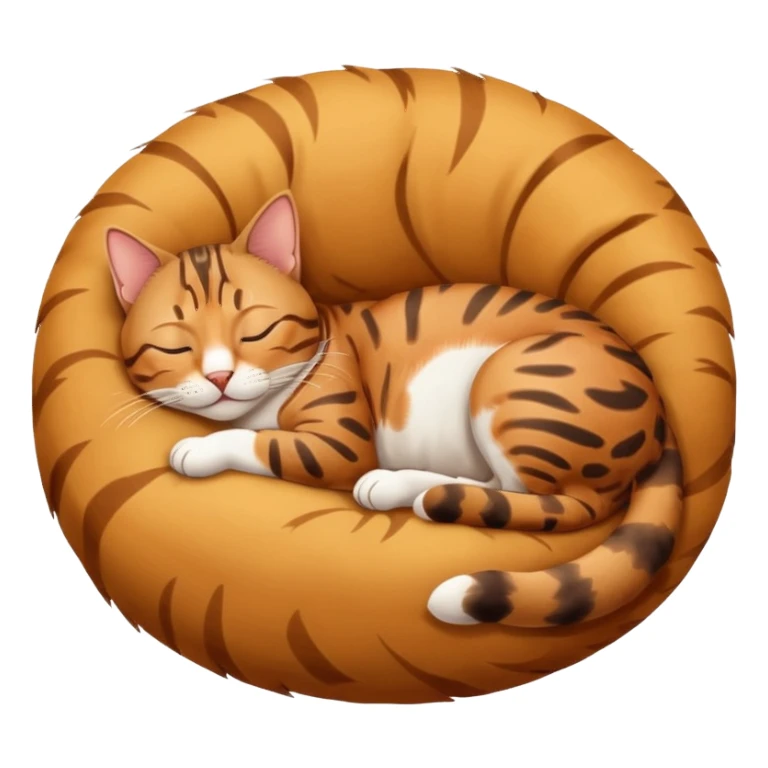 Bengal cat sleeping in circle position  sticker
