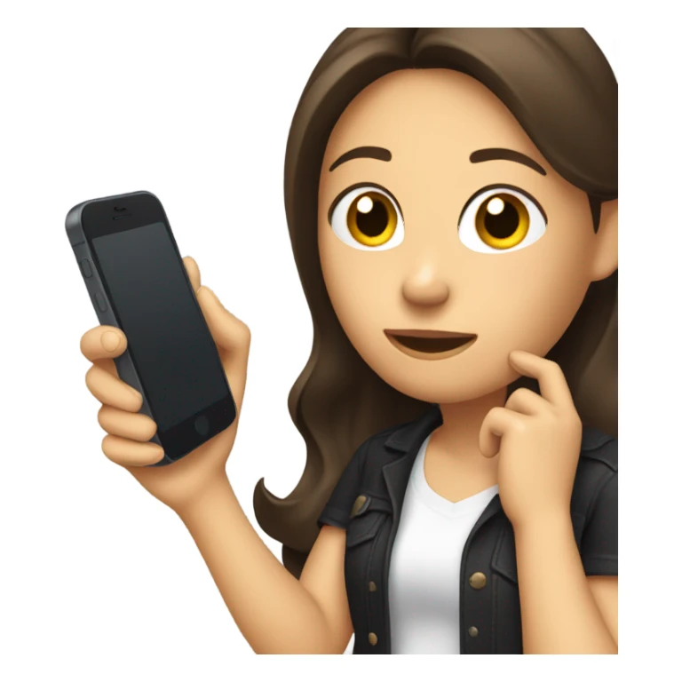 Brunette Girl calling sticker