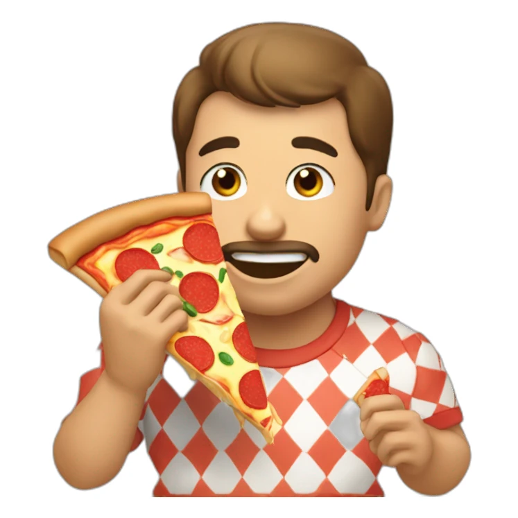 GMK eating a pizza sticker