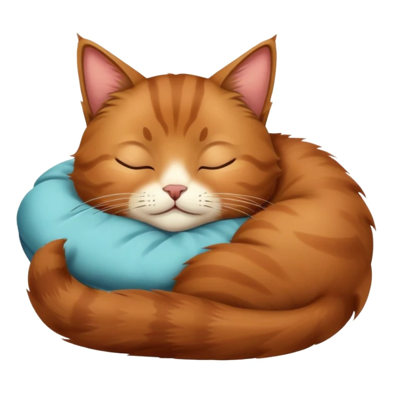 Brown Cat sleep sticker