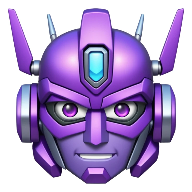 glitter purple and cian transformer sticker