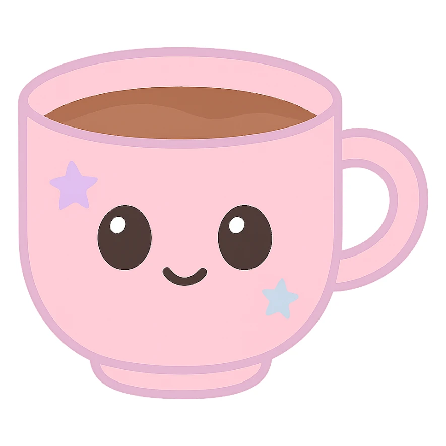 pink mocha, cute and inviting sticker