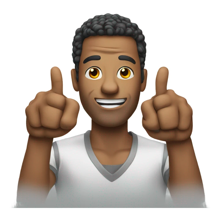 Man with big thumbs sticker