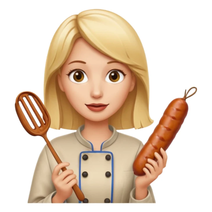 Naked blonde holding weiner sticker