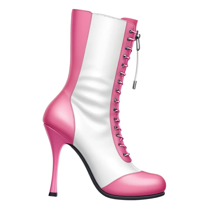 Pink and white boots sticker