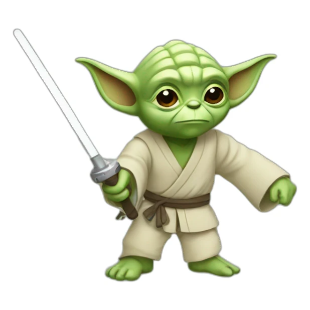 yoda making fencing sticker