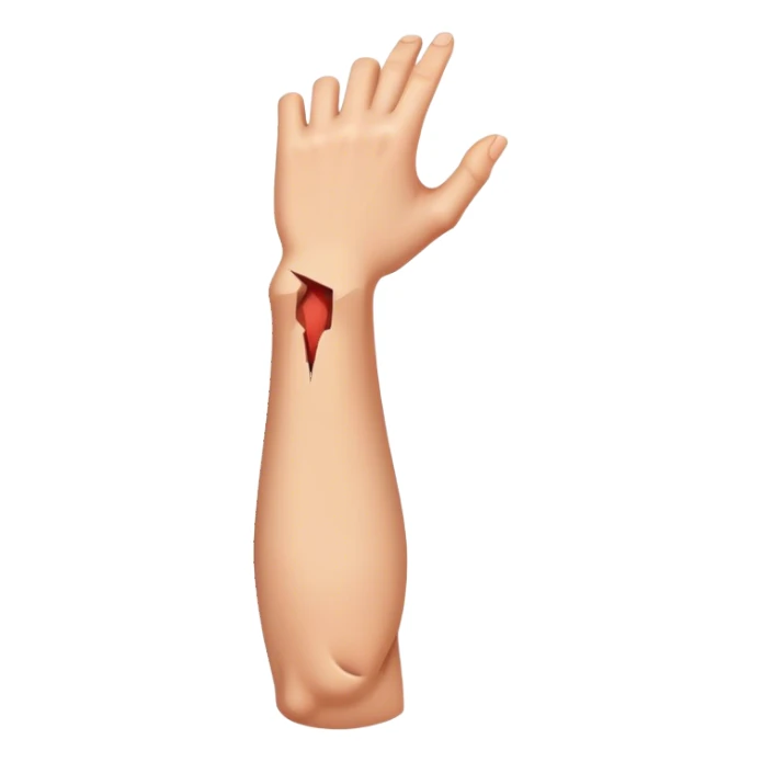 Arm with cuts on it sticker