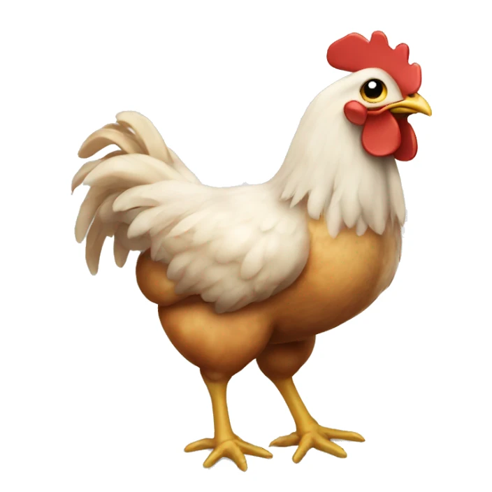 chicken with muscles  sticker
