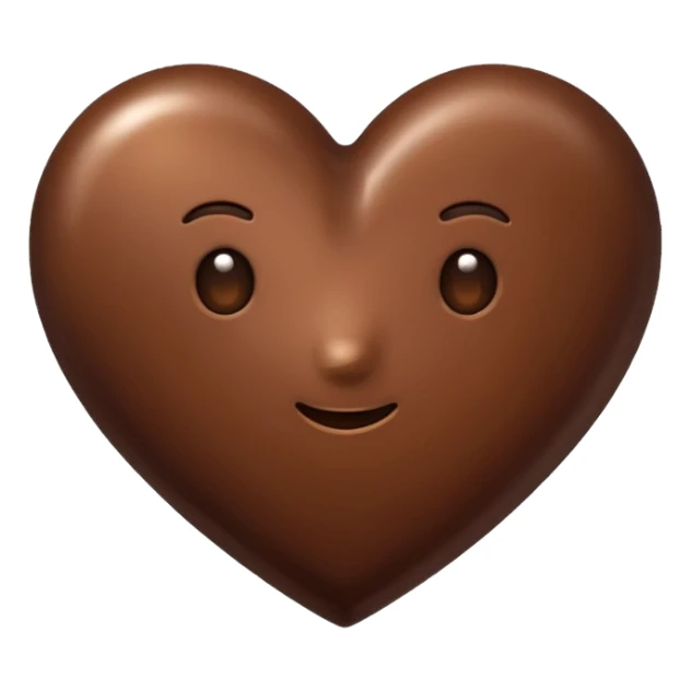 brown heart sticker