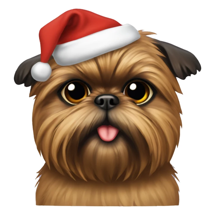 brussels griffon ewok Christmas hat  sticker