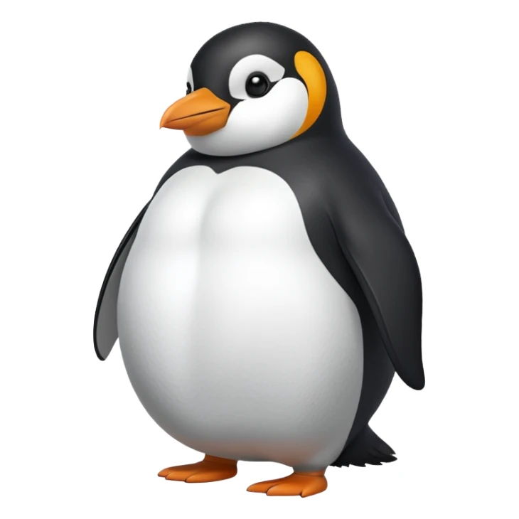 Fat penguin sticker