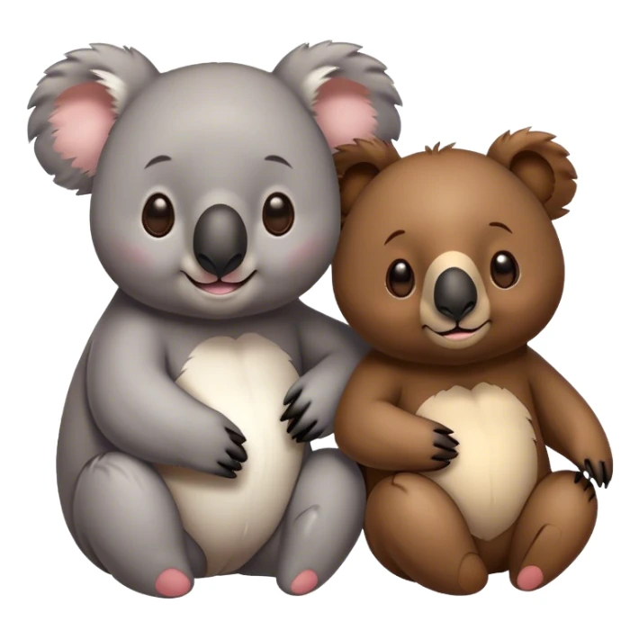 Koala loves bear sticker