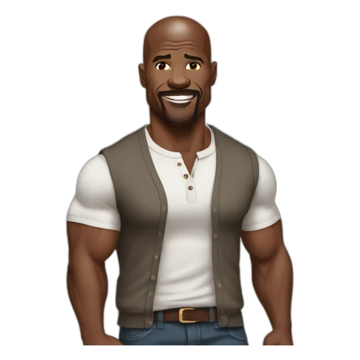 terry crews cartoon wearing henley sticker