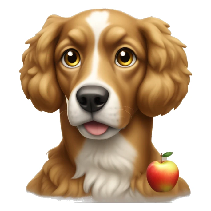 Isaac Newton as a Dog with an apple sticker
