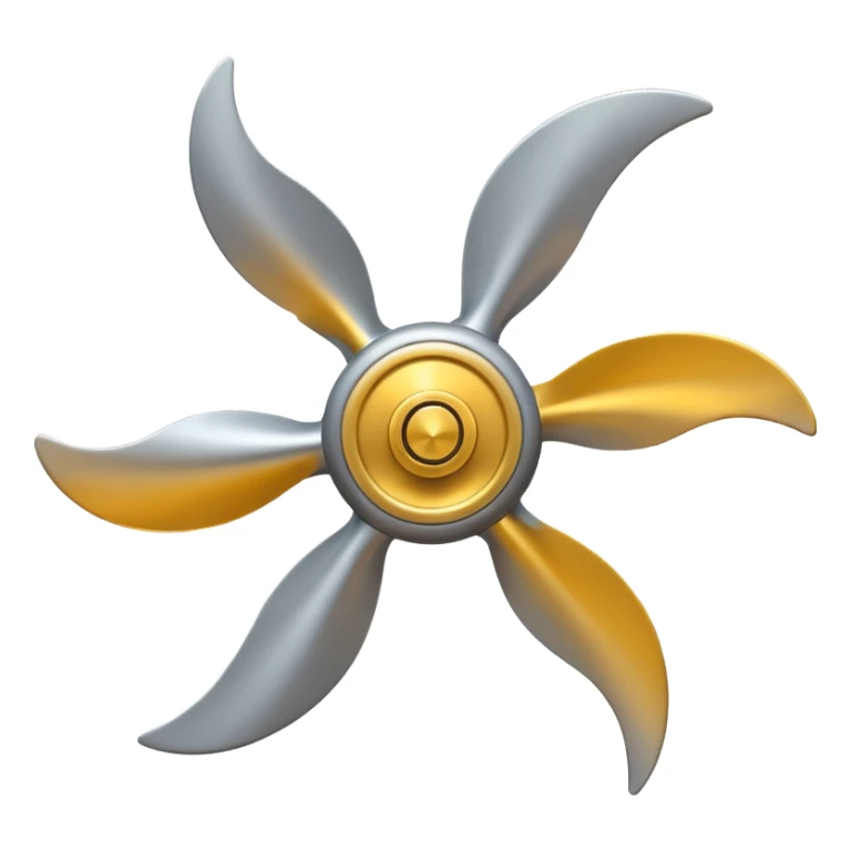 gray propeller, realism-style sticker