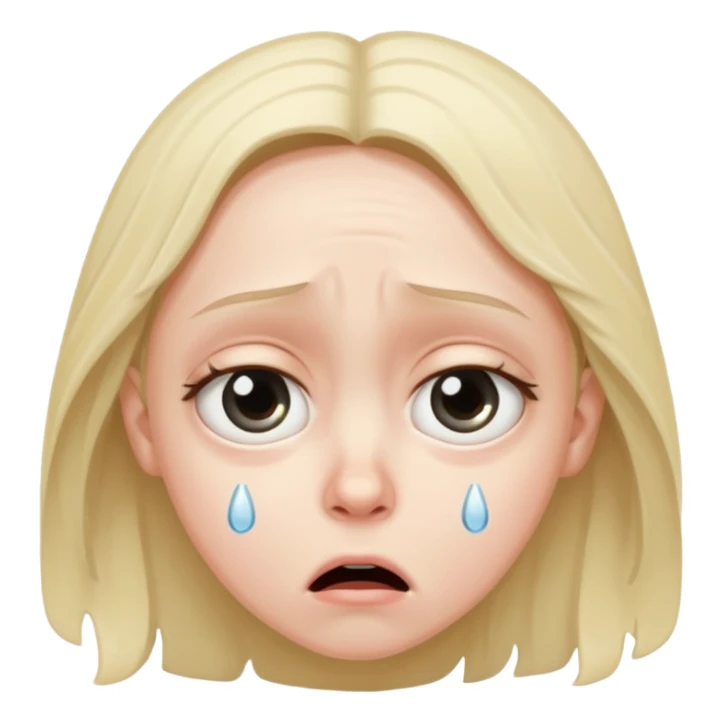 a frightened person sticker