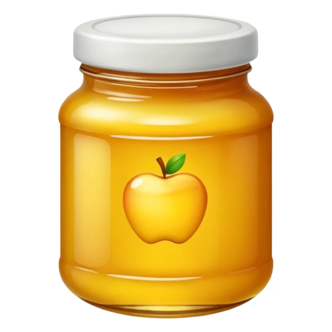 apple jam, yellow color sticker