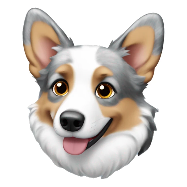 blue merle corgi  sticker