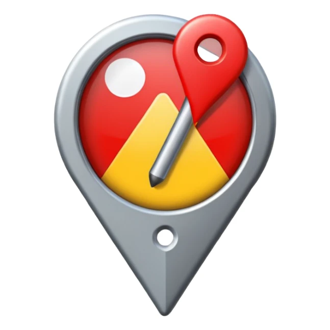 El icono de google maps sticker