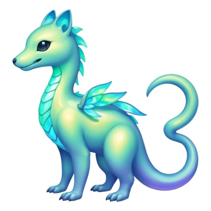 Opalescent Luminescent Fakémon-creature-fusion (full body) sticker