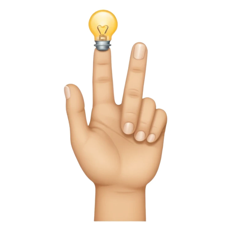 A hand with stuff in two fingers sticker