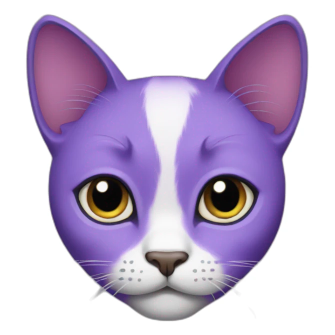 purple cat sticker