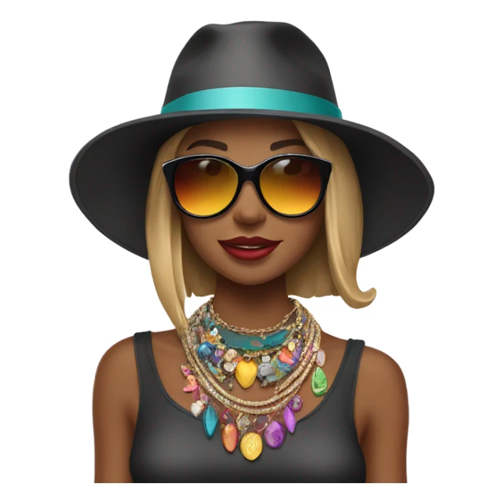 Girls in stylish accessories sticker