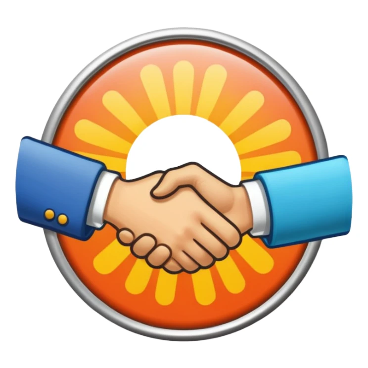 handshake retro style sticker  sticker