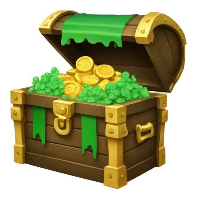 treasure chest with irish flag sticker