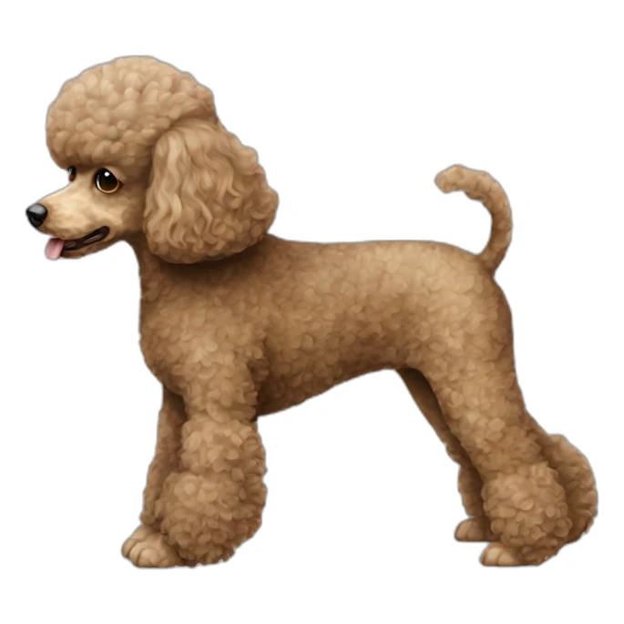 dog Miniature Poodle full body sticker