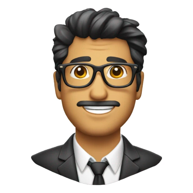 Alejo canterpier con gafas  sticker