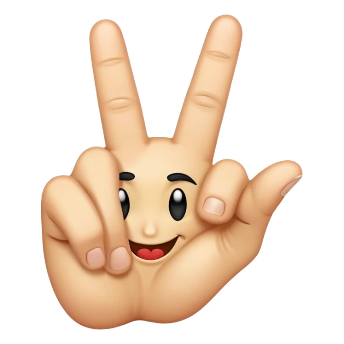 Middle finger with smirk sticker